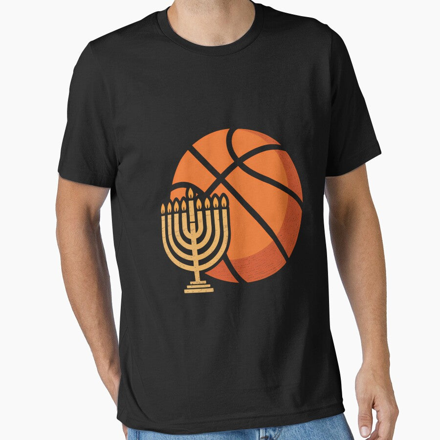 Jewish Basketball Menorah Hanukkah Chanukah Sport Lover by ValerieRodrigue