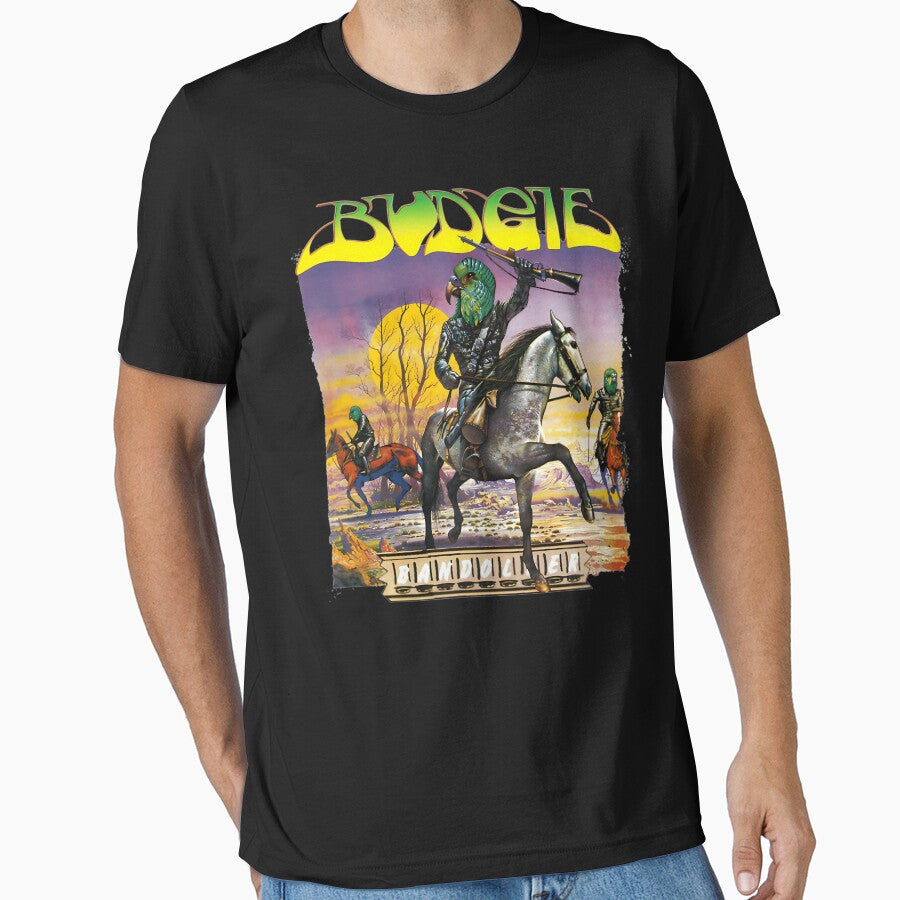 Budgie Bandolier Vintage Rock Album Art Design by Shanti Smart
