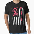 Breast Cancer Awareness Pink Ribbon American Flag Fight by OrvilleParisian