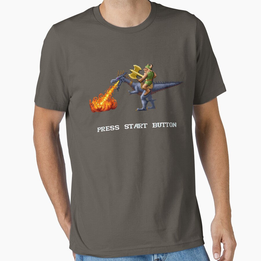 Golden Axe Pixel Style- Retro DOS game fan shirt #2 by hangman3d