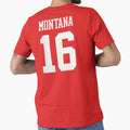 Joe Montana #16 Jersey Typography Art – Classic Football Legend by TheArtOfCar