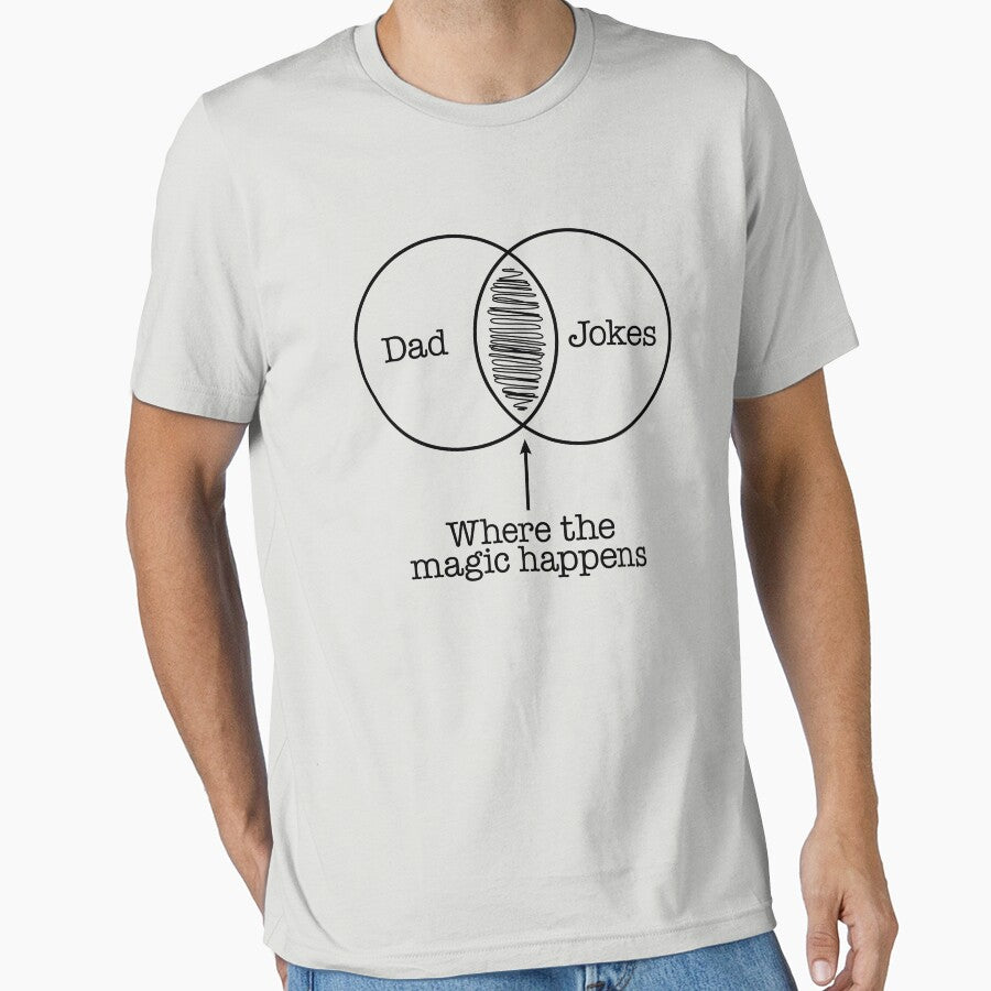 Dad Jokes Venn Diagram - Funny Father's Day by MeCoolCat