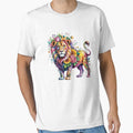 Rainbow Flower Lion – Colorful Floral Animal Art by RBToper