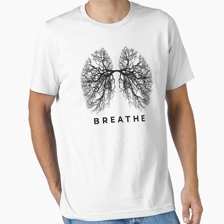 Breathe - Tree Lungs Of Nature - Just Breathe Yoga Tree Of Life T-Shirt by LaoTzuQuotes