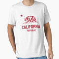 California Republic 'bear flag revolt' - red print by retropetrol