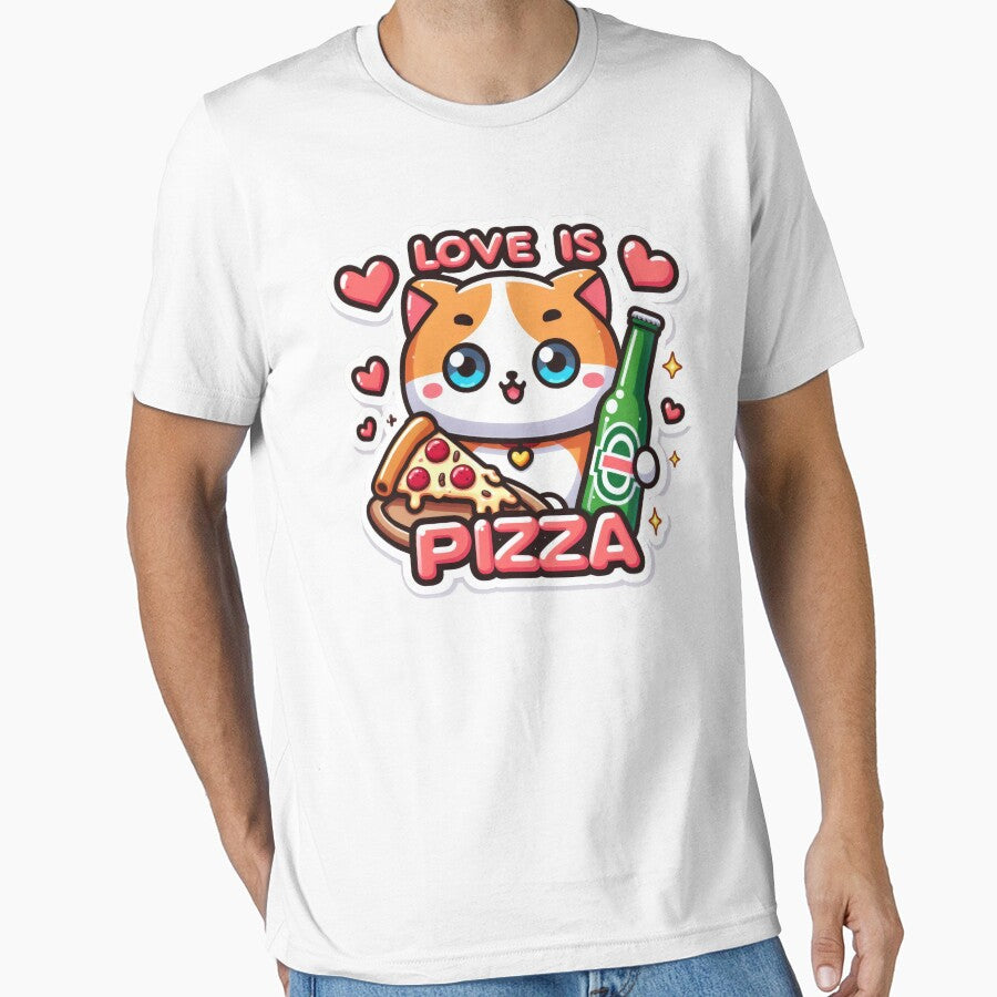 Love Is Pizza Cat Lover Foodie Beer Drinker by StickChic
