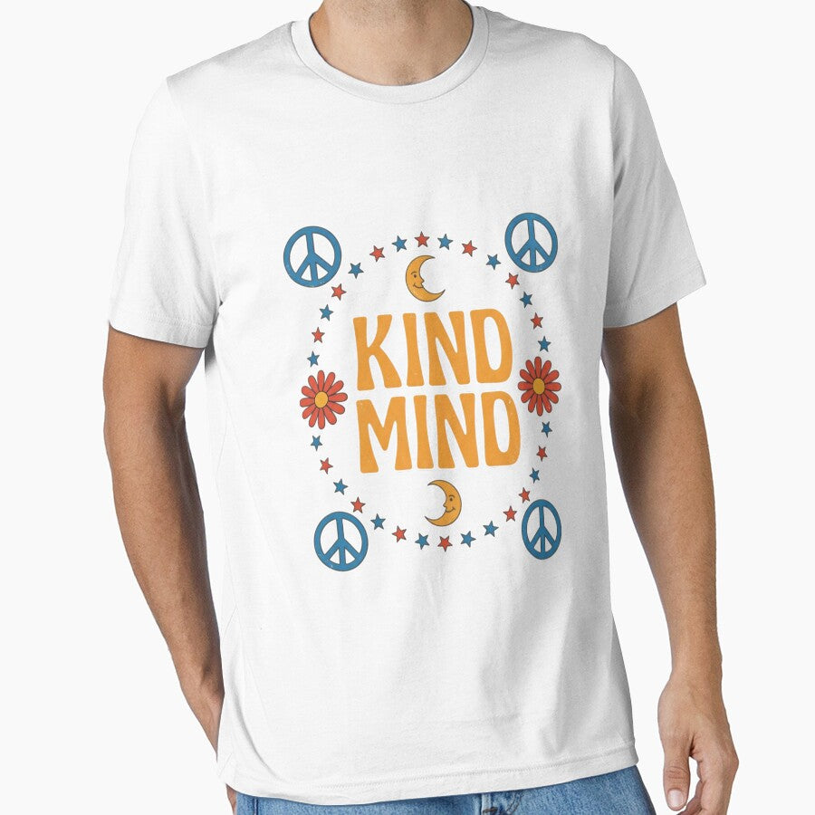 Retro Kind Mind Affirmation Poster Art by aashcreat