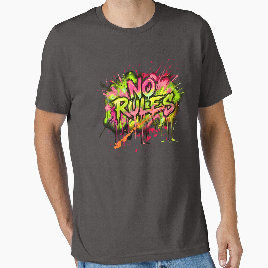 No Rules- Underground Graffiti Streetwear T-Shirt by typoinspired