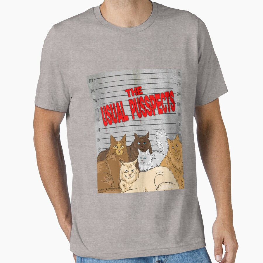 The Usual Pusspects - Funny Cat Pun by jonrdesign