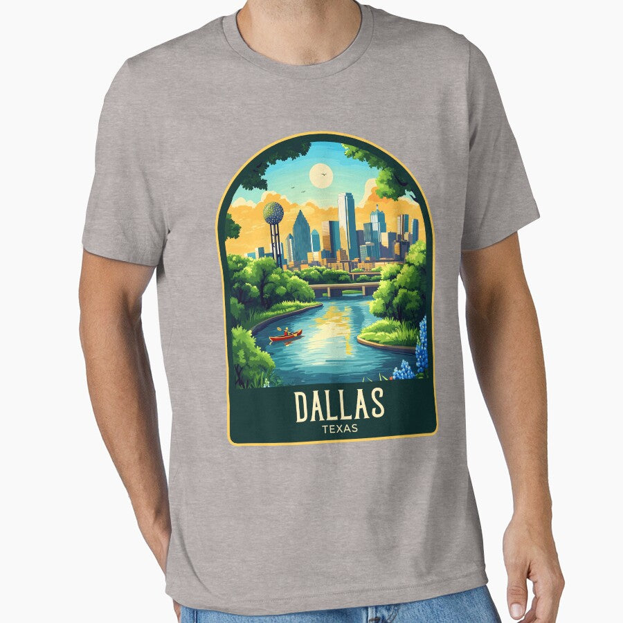 Dallas Vintage Travel Illustration by HomeLivingCo