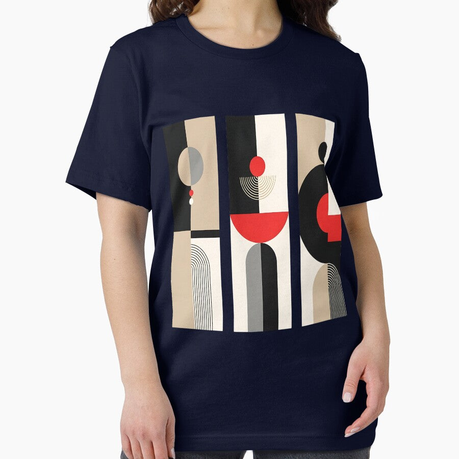 Modern Abstract Geometric Bauhaus Art – Minimal Shapes & Bold Color Blocks by Dhakagallere