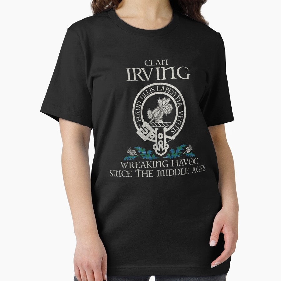 Clan Irving crest Scottish surname tartan Thistle vintage by Clan1093