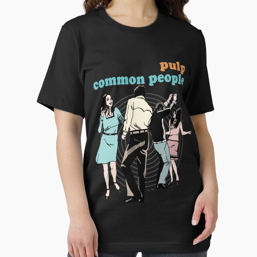 Pulp Common People  Retro 90s Fan Design T-Shirt by DeonteFahey
