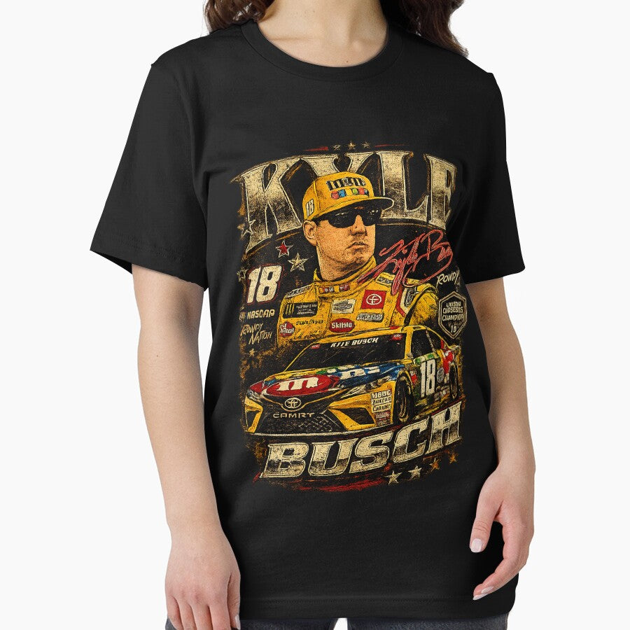 Vintage Kyle Busch ,18 Racing Rowdy Busch Vintage Style by FreshHub9