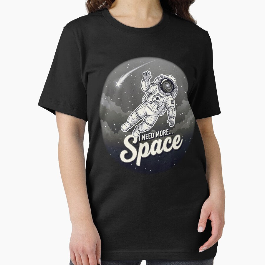 I Need More Space Vintage Astronaut Floating In Galaxy Design by PixelGrafiks