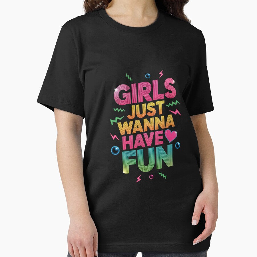 80's Girls Just Wanna Have Fun Awesome 80s Party 1980s by MarkLeedsArt