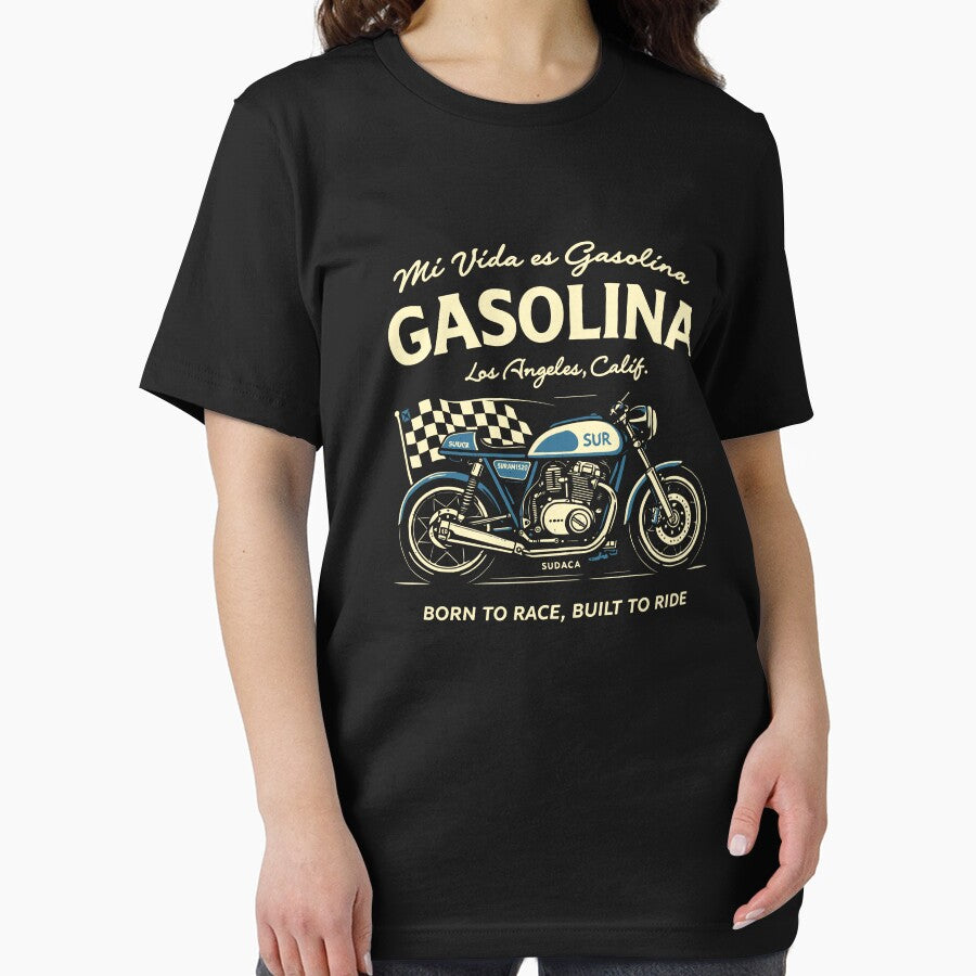 Motorcycle Racing T-Shirt by Matinez Pink