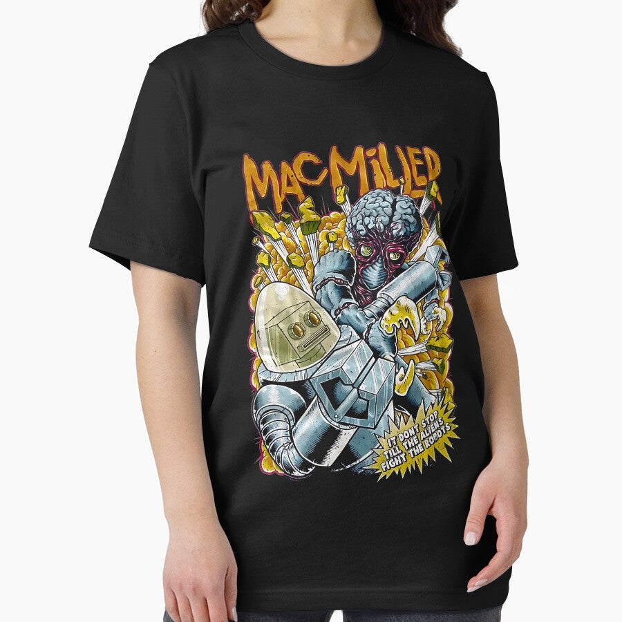 Mac Miller Aliens Fighting Robots Macadelic by Peggy D Schafer