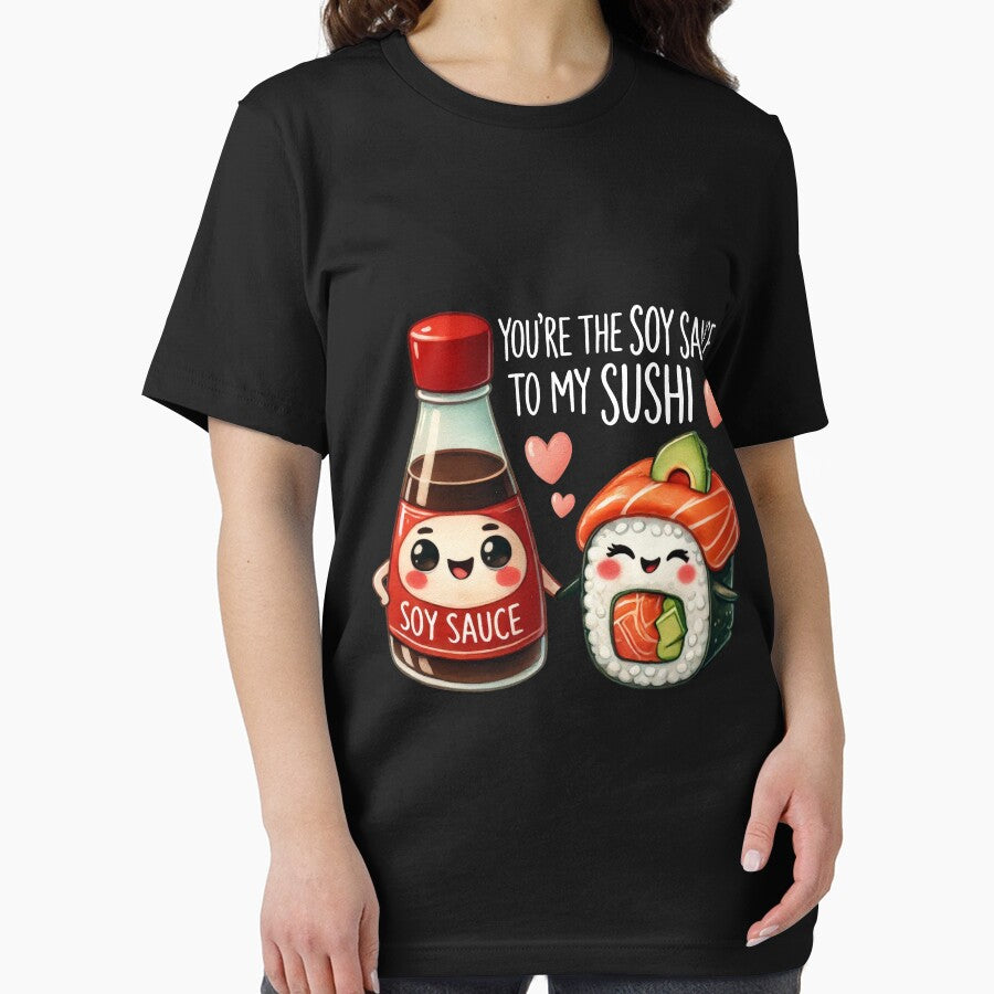 Soy Sauce to My Sushi food pun valentines day tee by BandiJacksonArt
