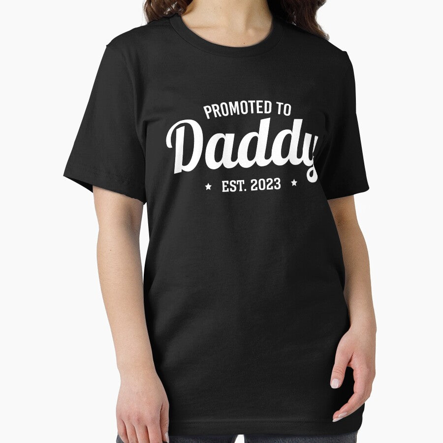 Promoted to Daddy. Fathers Day Quote Shirt. Dad Jokes. Father Sticker. Funny Dad Mug. Husband Gift. Gift for Father. Papa Gift. Home & Living. by Aknarin Thika