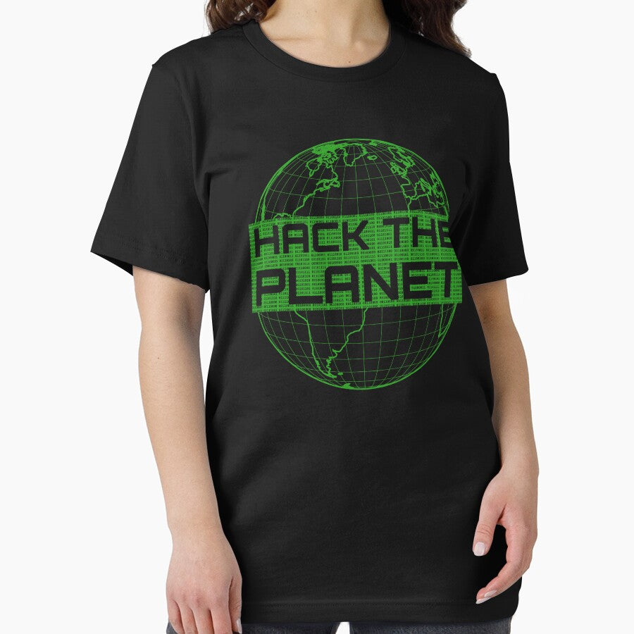 Hack the Planet - Green Globe Design for Computer Hackers by geeksta