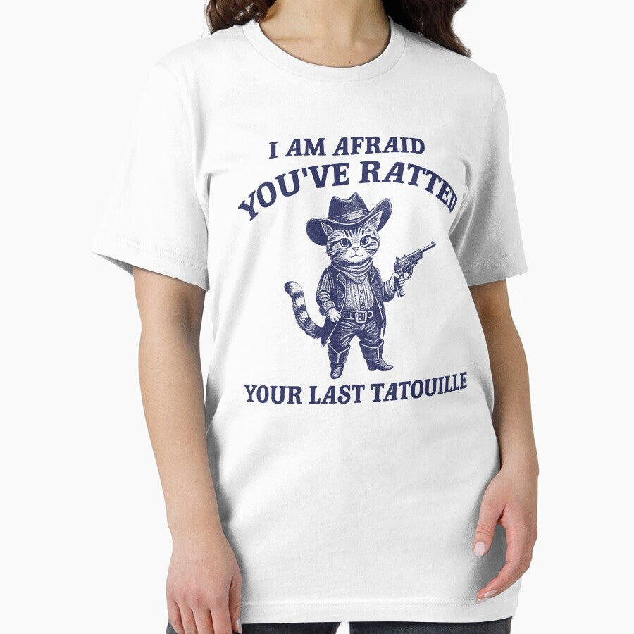 Cowboy You've Ratted Your Last Tatouille Vintage T-Shirt, Retro 90s Funny Cooking Shirt, 2000s Cowboy Cat Shirt, Funny Cat Cowboy by Rosqzz