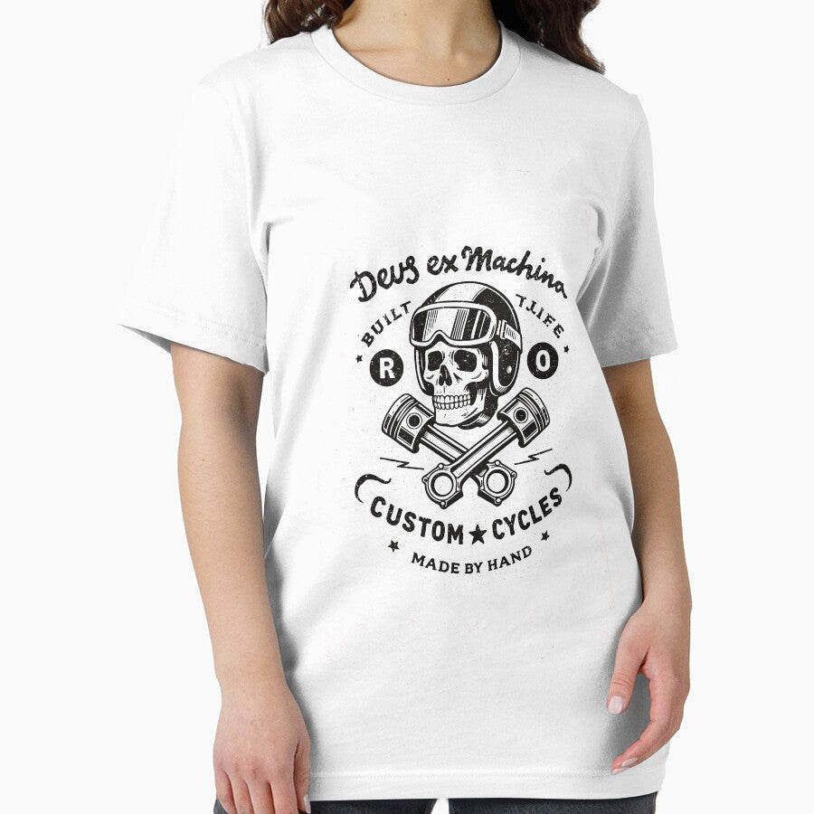 Deus Ex Machina Custom Cycles Skull T-Shirt by Matinez Pink