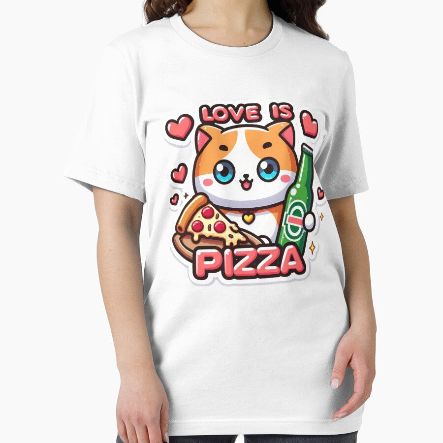 Love Is Pizza Cat Lover Foodie Beer Drinker by StickChic