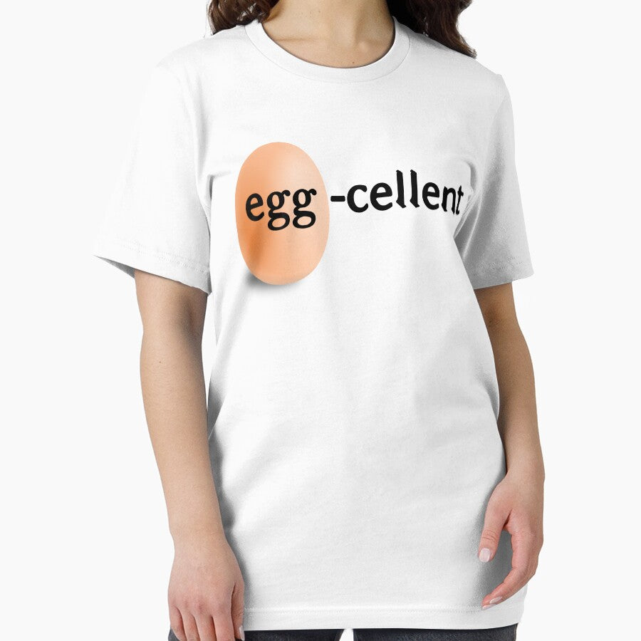 Chuckle Away with this Egg-cellent Egg Pun Design - Perfect for a Twist on Being Excellent! by Fotofus