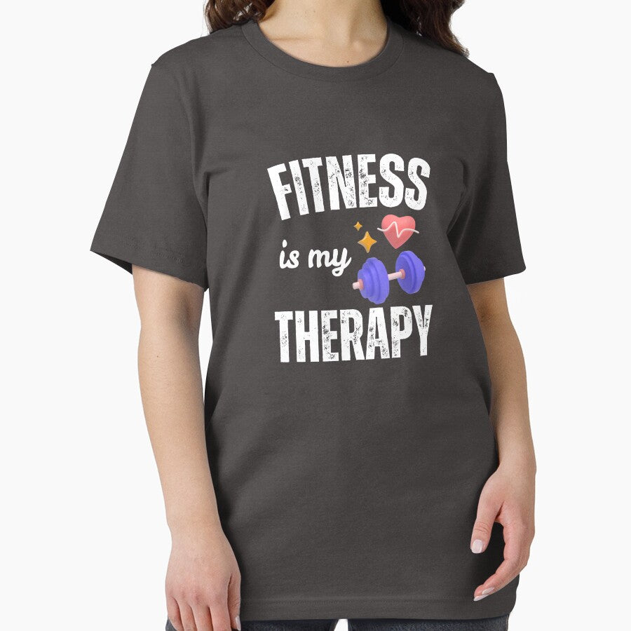 Fitness Is My Therapy Gym Motivation Quote by Designprovider