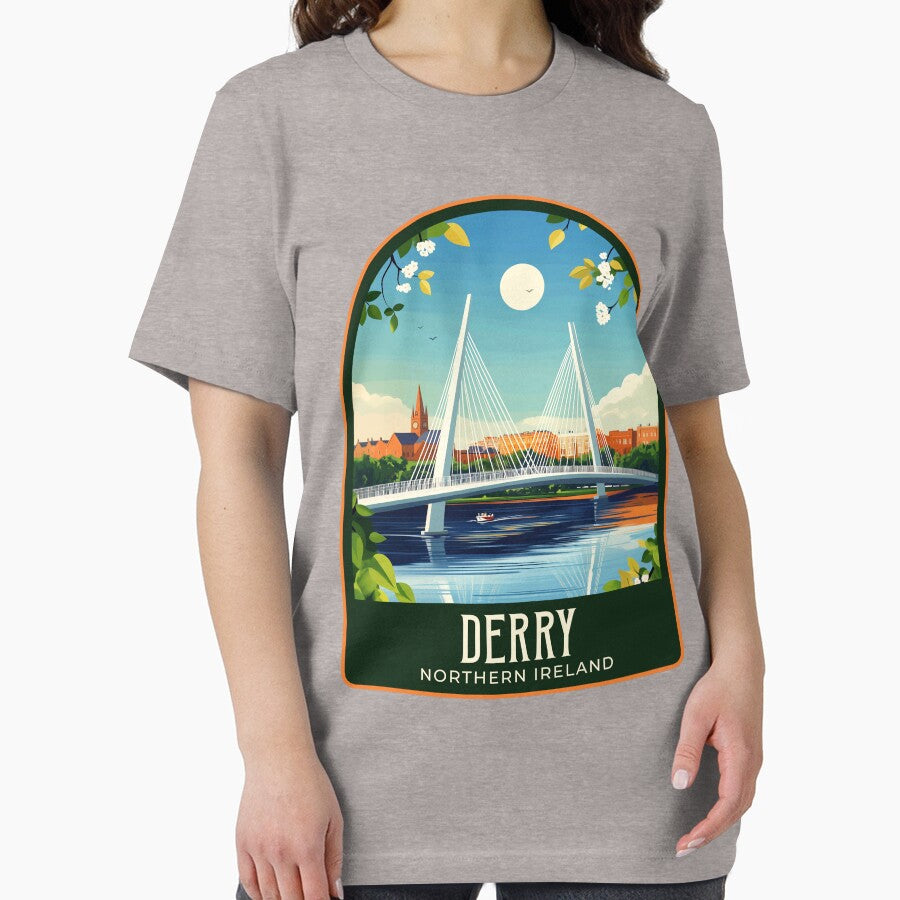 Derry Vintage Travel Illustration by HomeLivingCo