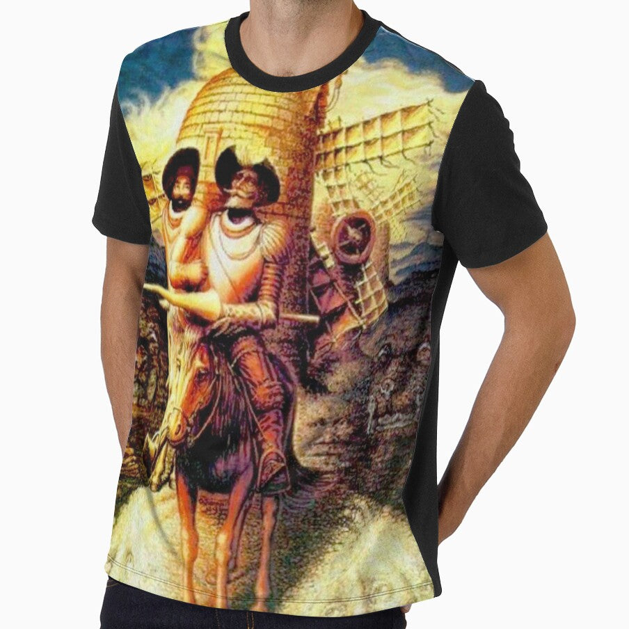 DON QUIXOTE : Vintage Abstract Tilting at Windmills Print by posterbobs
