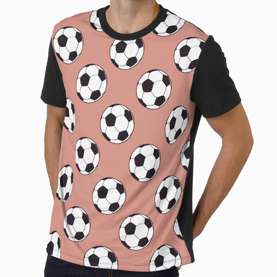 Simple Brushwork Soccer Ball (Red Background) by KharaFox Design