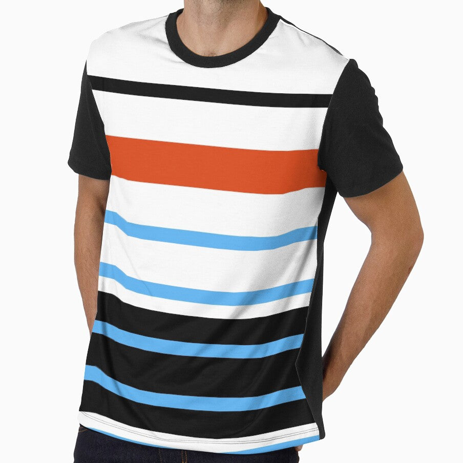 Abstract Horizontal WUBR Stripes by TwelveParties