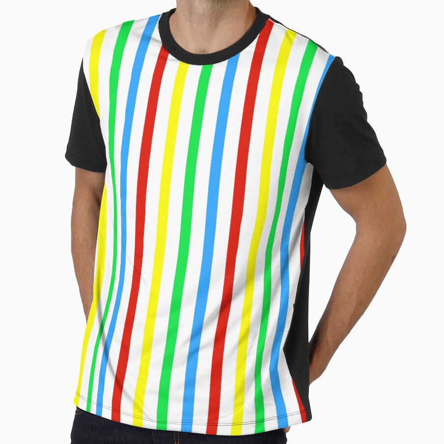 Red, Yellow, Green and Blue Vertical Striped Pattern by TwelveParties