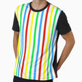 Red, Yellow, Green and Blue Vertical Striped Pattern by TwelveParties