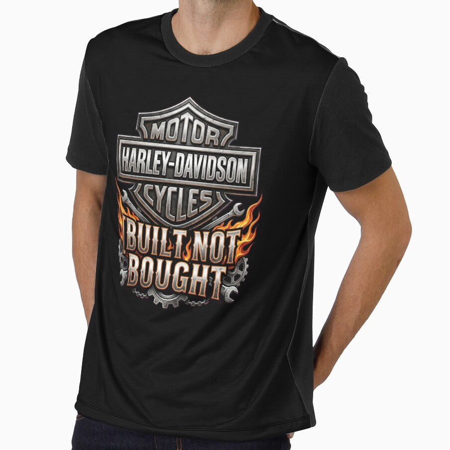 Harley Davidson Built Not Bought Bold Motorcycle Culture Graphic by enzoade