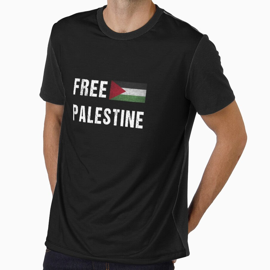 Free Palestine with Palestinian Flag by Blue-Cat-Eye