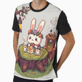 Chibi Bunny Tea Party - Cozy Pixel Art Print by ThePixelArchive