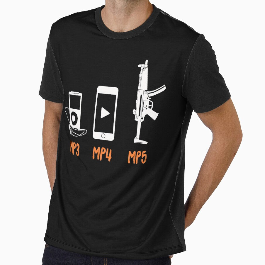 Funny Nerd Evolution Gamer Shirt: MP3 MP4 MP5 by RAWWR