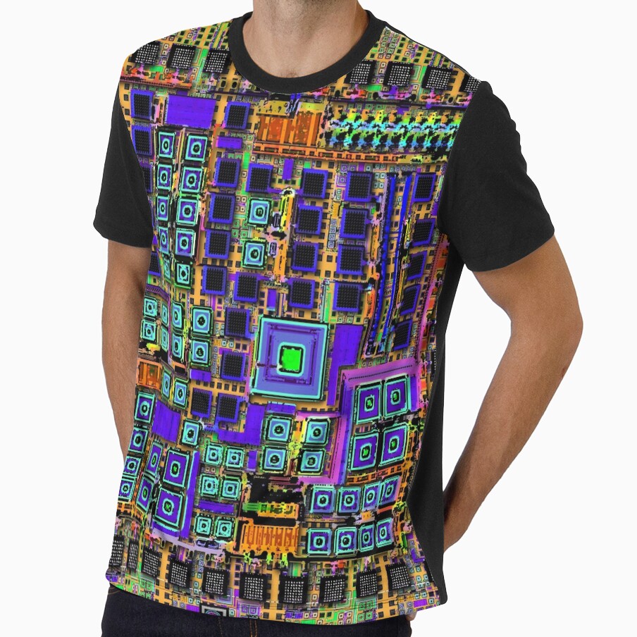 "Integrated Circuit Custom"© by Lisa Clark - Thinker Collection STEM Art and MORE