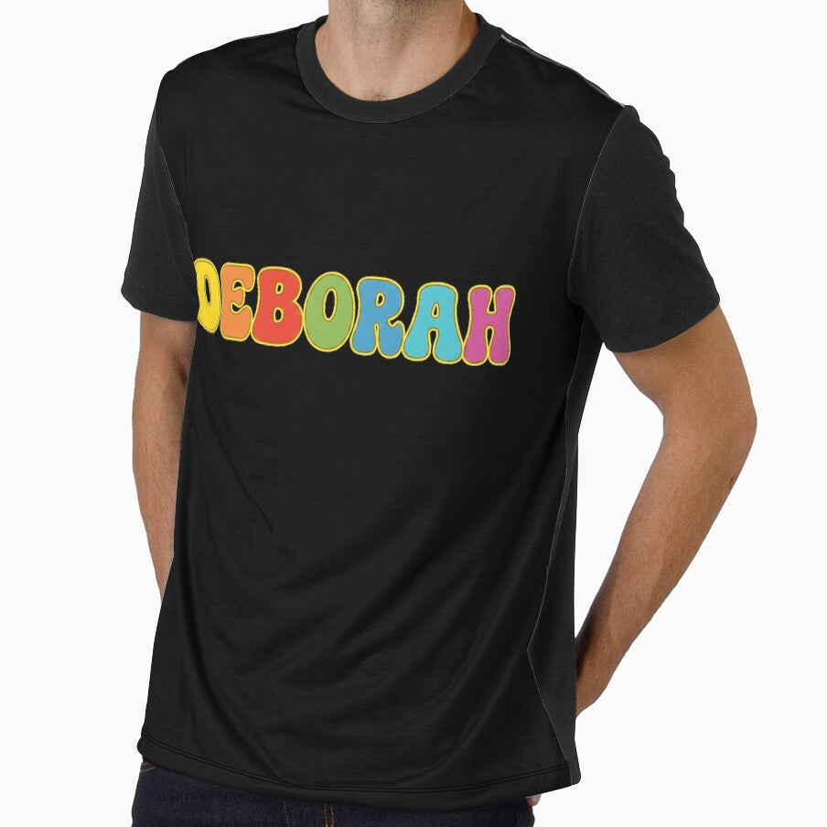 ❤️ Deborah Personalized Name Wavy Retro Shirt, Coffee Mug, Sticker Gift by HelixPedia