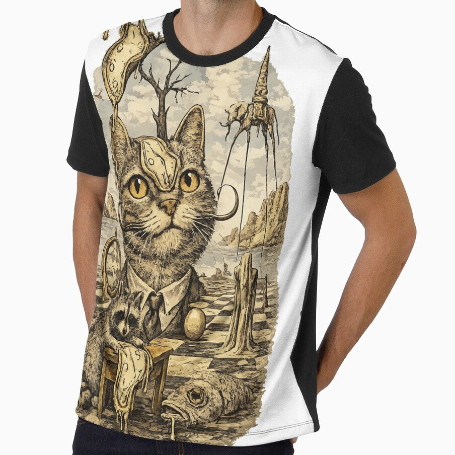 Surreal Dream Cat & Raccoon – Melting Reality Animal Art by Mh-ARTWORX