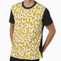 Boho gouache brush strokes in warm mustard yellow by Illustrated by Nat