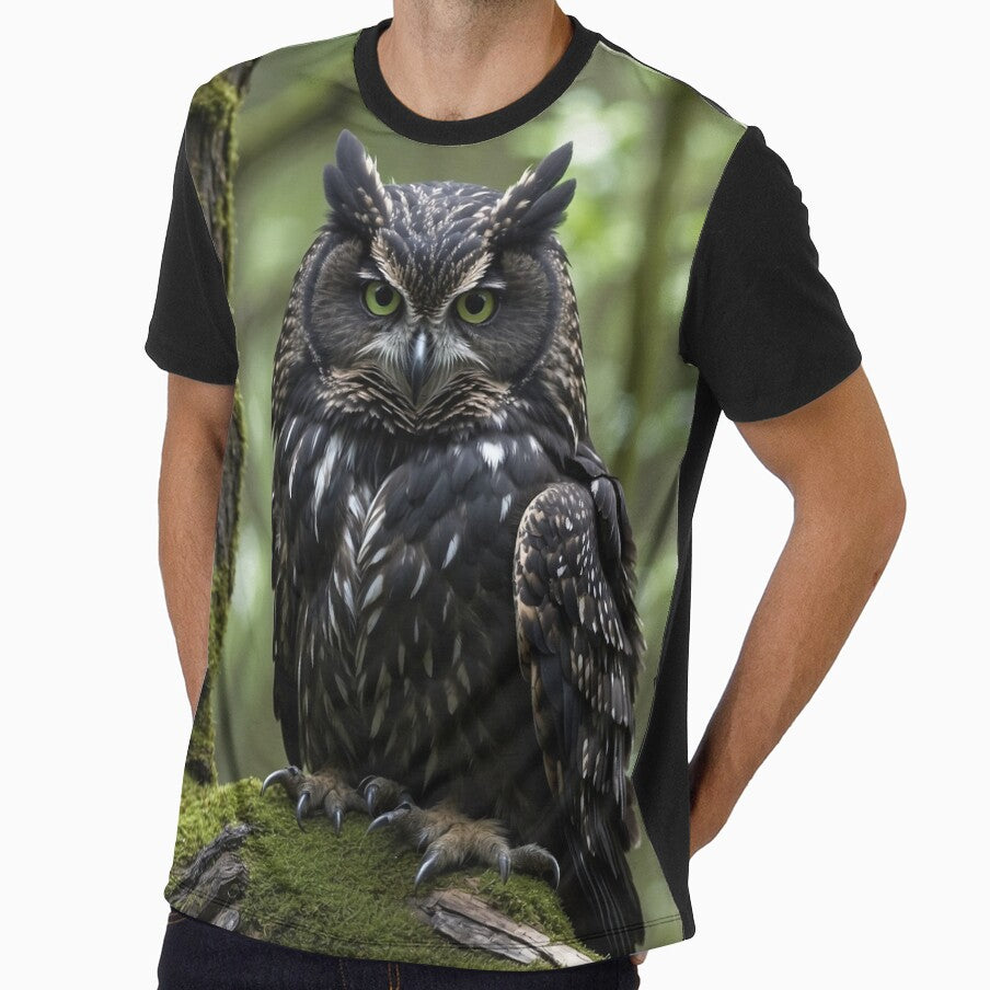 Owl in the Forest – Mystical Animal Art – Watcher of the Night by Traumrausch