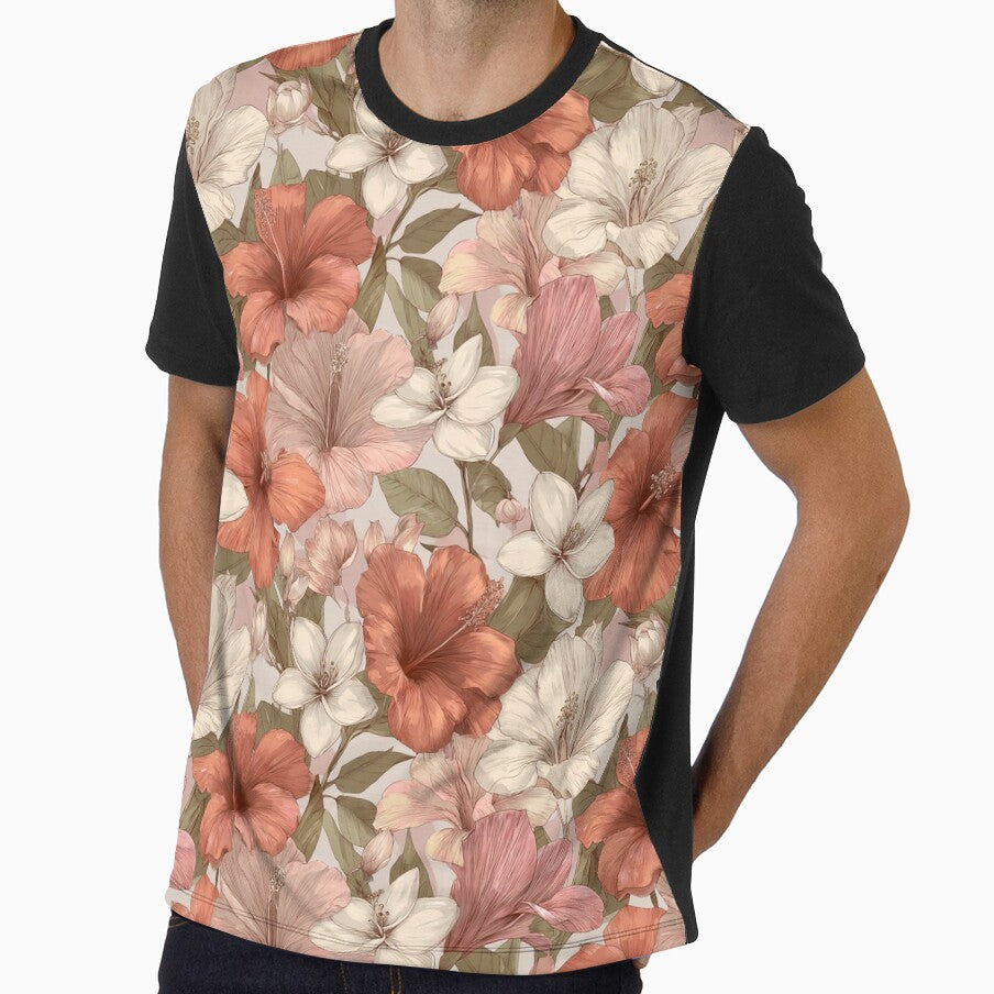 Soft Tropical Flower  - Birth Flower Motif  - Birthday Gift Ideas by RoyalStarsPatts