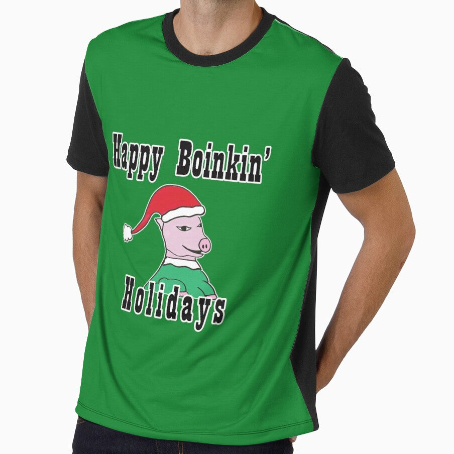 Happy Boinkin' Holidays (V2) on Green by BelindaFuller