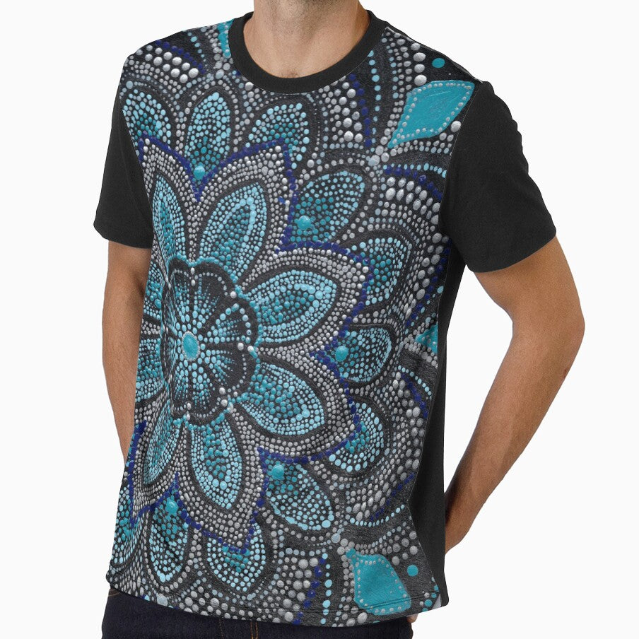 Peaceful Teal and silver Maandala by ElexisND