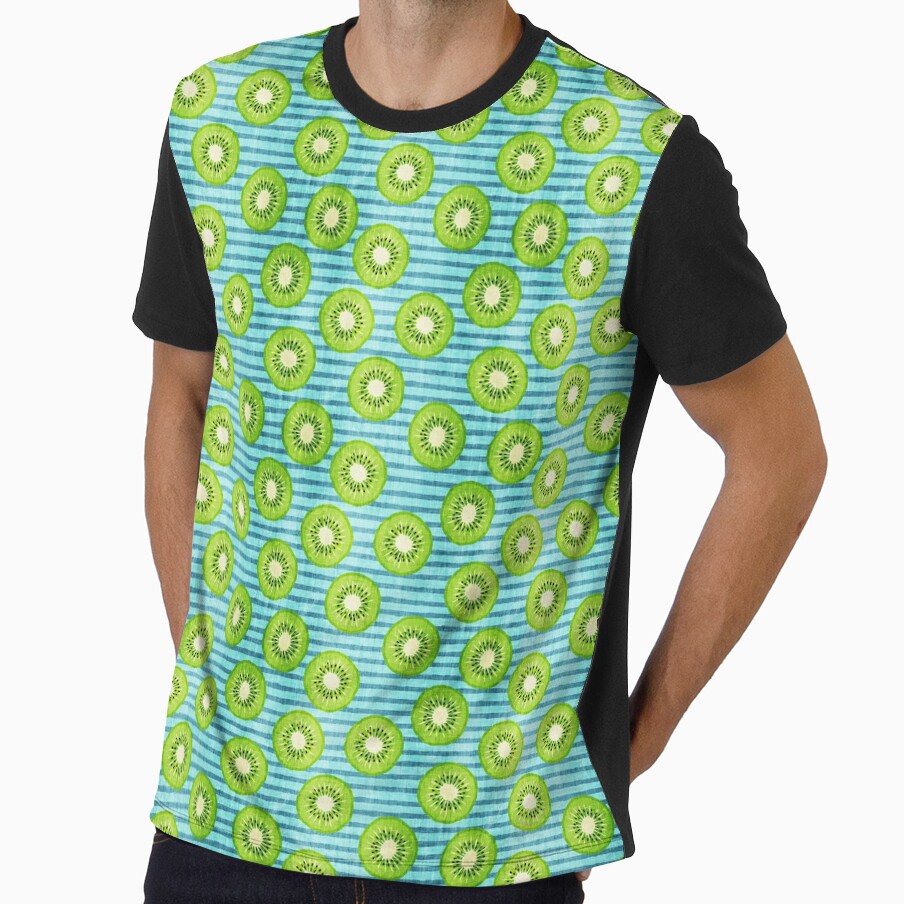kiwi fruit - blue stripes distressed by littlearrow