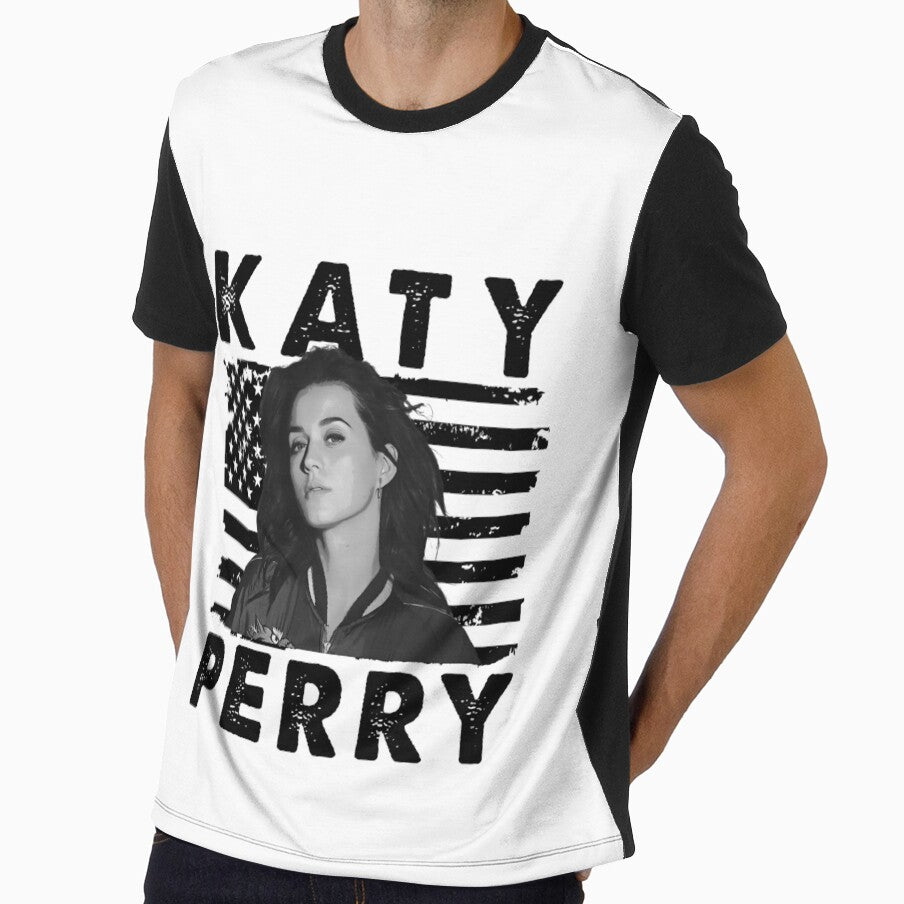 Retro American Flag Katy Perry Music Gift by guusvanloon